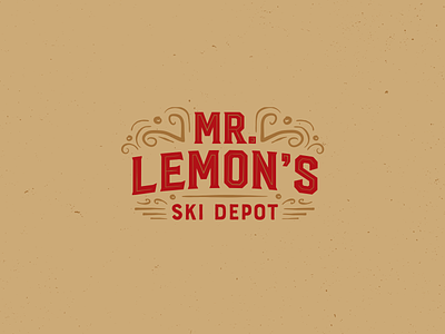 Mr. Lemon's Ski Depot Logo branding depot design identity logo ski vintage wood cut