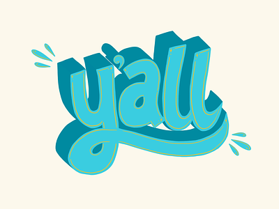 Y'all handlettering illustration type yall