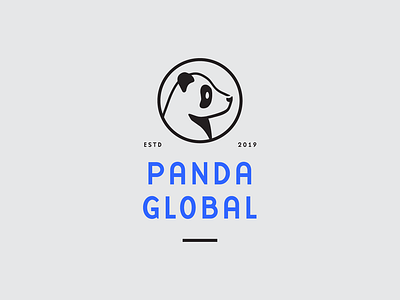 Panda Global blue daily logo challenge daily logo challenge day 3 flat flat illustration global illustration logo logo design panda panda logo vector