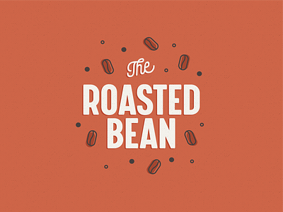 The Roasted Bean beans branding coffee daily logo challenge design flat flat illustration illustration logo retro rust vector