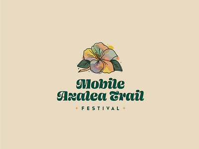 Mobile Azalea Trail Festival Logo alabama azalea brand design branding festival flower identity illustration logo ohno blazeface typography