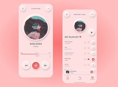 Music player - Neomorphism concept design music music player neomorphism redesign ui