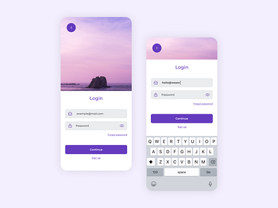 Daily UI Login design login mobile app mobile design mobile ui sign in ui