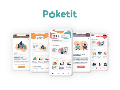 Poketit- School proyect app branding design illustration mobile app mobile design mobile ui productdesign proyect ui ux