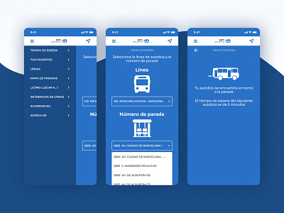 EMT redesign app bus app design madrid app mobile app mobile ui redesign ui ux