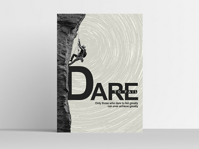 Dare to fail design graphic design posterdesign typography