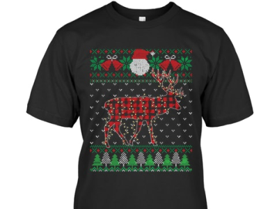 Funny Elk Ugly Sweater Christmas T-Shirt website link 👇