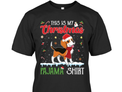Christmas Pajama Shirt Beagle Dog T-Shirt website link 👇