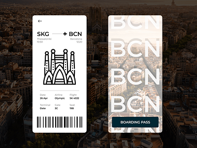 Daily UI - 024 - Boarding Pass