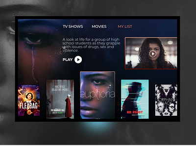 Daily UI - 025 - TV App 025 dailyui tvapp