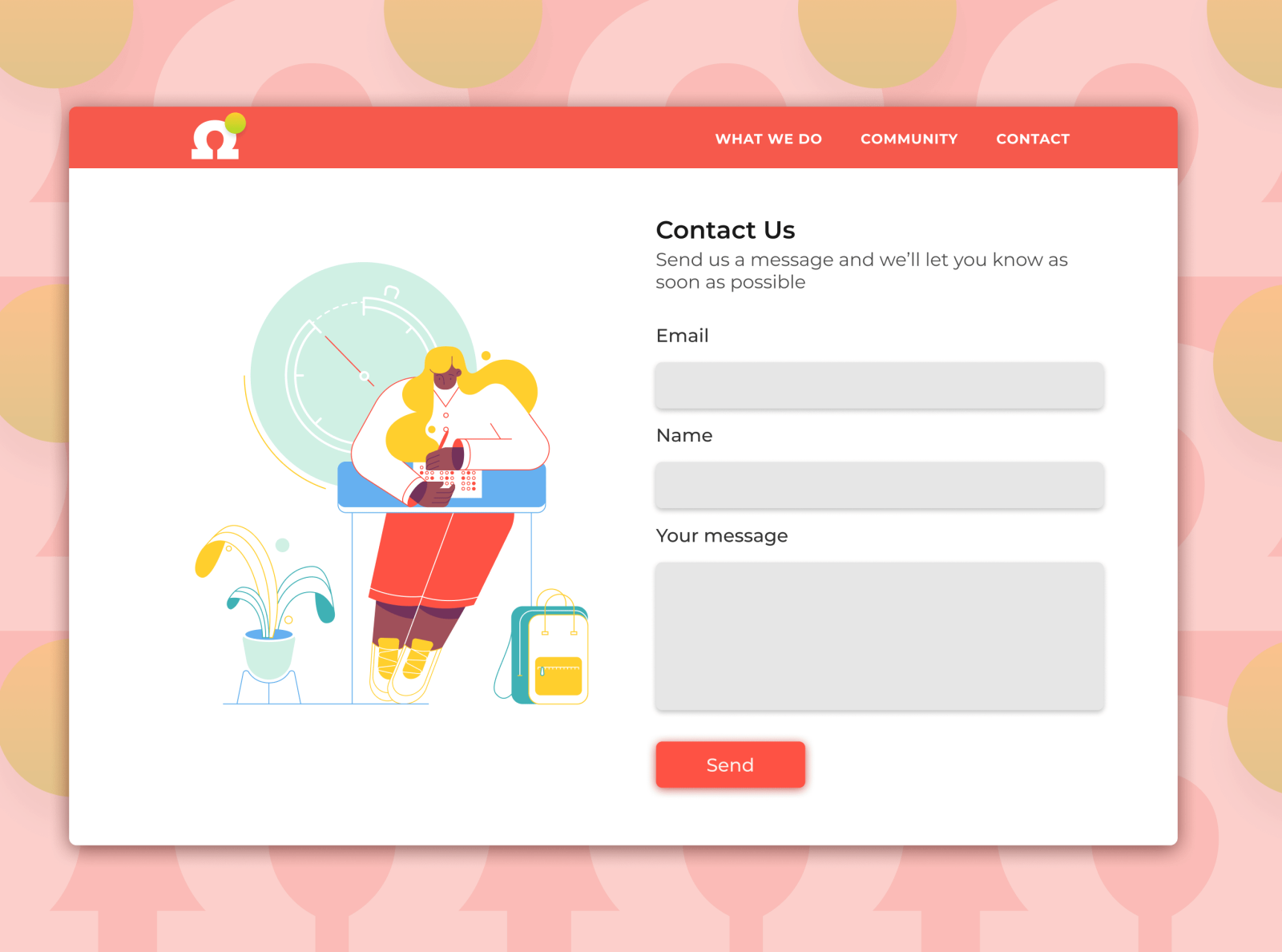 Daily UI - 028 - Contact Us By Yiannis Kalaitzis On Dribbble