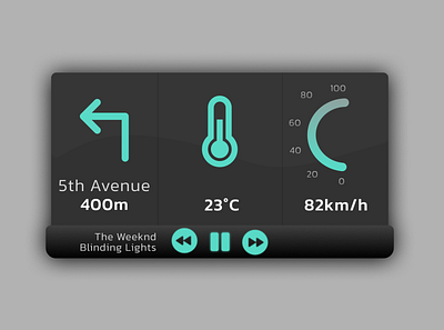 Daily UI - 034 - Car Interface 034 car interface dailyui musicplayer
