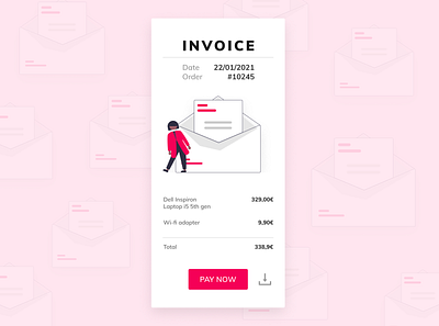 Daily UI #046 - Invoice 046 app dailyui ecommerce eshop invoice payment
