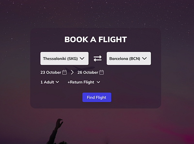 Daily UI #068 - Flight Search 068 dailyui flight search