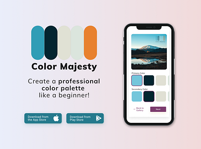 Daily UI #074 - Download App 074 color palette dailyui download app gradient logo