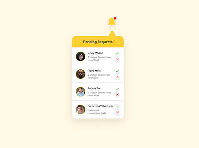 Daily UI #078 - Pending Invitation 078 community connections dailyui friend request pending invitation social media