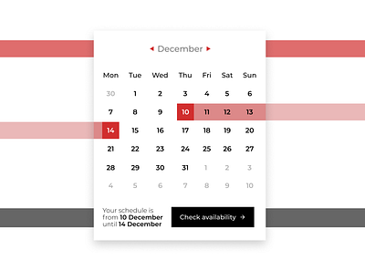 Daily UI #080 - Date Picker 080 availability calendar cta dailyui date picker organize