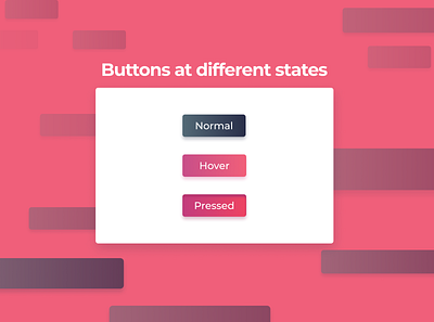 Daily UI #083 - Button 083 button click cta dailyui figma grey hover pink pressed variants variations