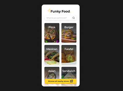 Daily UI #099 - Categories 099 browser categories dailyui dailyuichallenge delivery app filters food food delivery gps location based