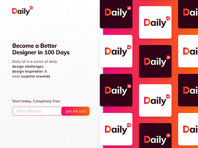 Daily UI #100 - Redesign Daily UI Landing Page