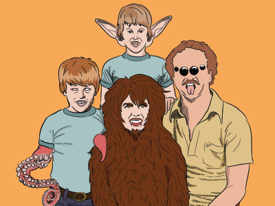 nFusion Halloween Poster family portrait halloween illustration