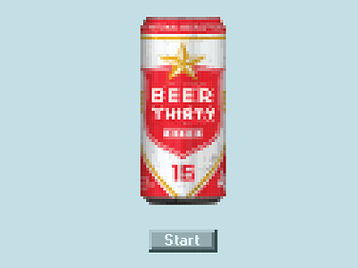 Beer Thirty Poster beer lone star pixel pixel art poster
