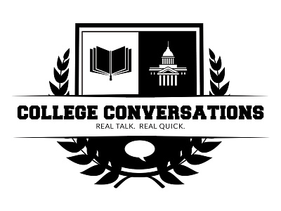College Conversations Logo concept illustrator logo podcast vector