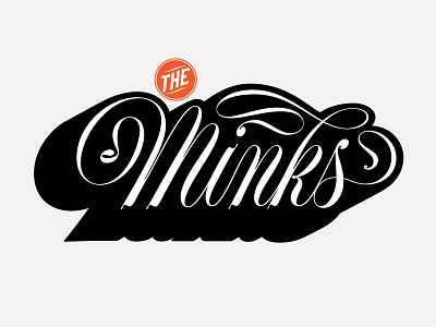 The Minks design illustration lettering logo poster design typography vector