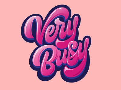 Very Busy adobe design illustration illustrator lettering logo typography vector