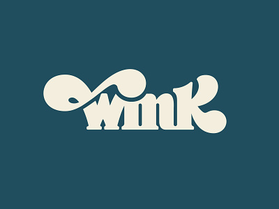 Wink - Custom Logotype adobe branding customlettering design identity illustrator lettering logo typography vector