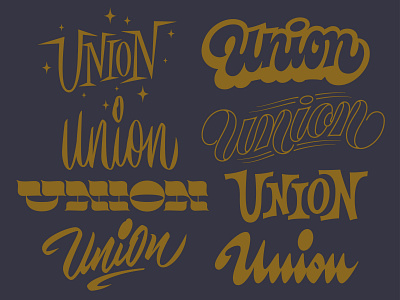 Union Craft Brewing - Custom Lettering Concepts adobe apparel beer branding customlettering design illustration illustrator lettering logo merch merchandise typography vector