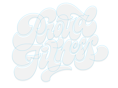 Proud Fitness - Vector Progress adobe branding customlettering design fitness illustrator lettering logo print process typography vector