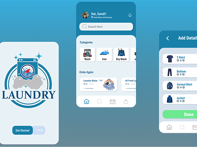Laundry - Mobile App app design ui