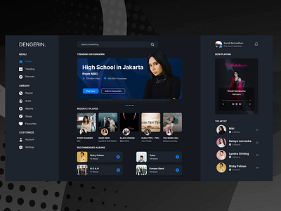 Music Streaming Web App app design ui uiux user interface userinterface ux website