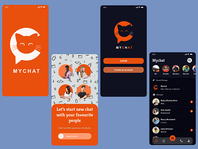 Messanger App - Mychat app design ui uiux