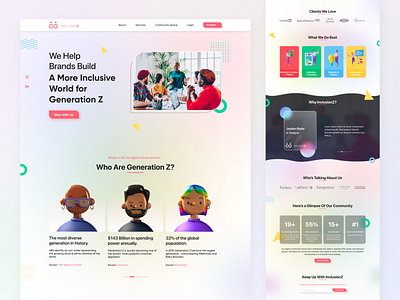 InclusionZ Landing Page - UI Design