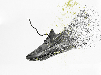 Exploding Shoe - Nike awesome creativity decay decay explosion design nike nike shoes photoshop shoe
