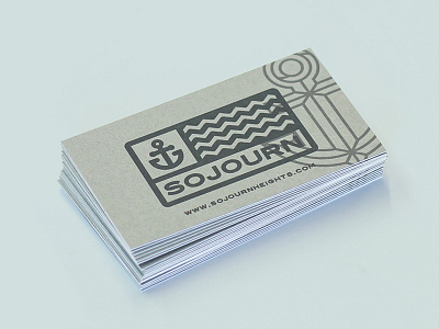 Sojourn Business Card anchor business card duplex french paper letterpress sojourn
