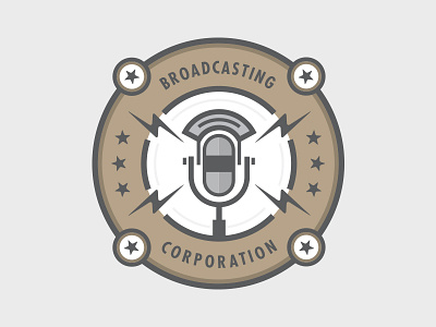 Broadcasting Corporation Badge badge broadcasting corporation mic microphone