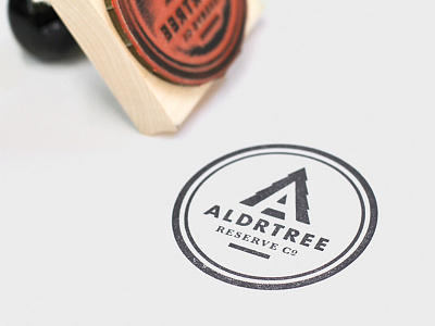 ALDRTREE Stamp aldrtree badge logo rubber stamp tree