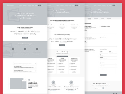 Site Redesign Wireframes concept redesign ui ux wire frames wireframes
