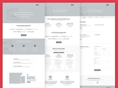 Site Redesign Wireframes