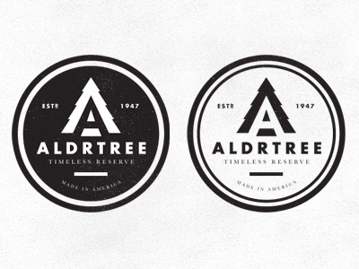 ALDRTREE: Logo Directions Pt. 2 1940s 1947 aldrtree badge ben suarez icon logo logo mark made in america mark retro suarez tree vintage