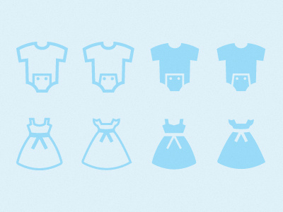 Icon Set: Baby/Girls baby clean dress girl icon icon set icons minimal onesie