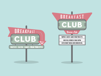 Young Life: Retro Diner Signage breakfast diner retro signage vintage young life