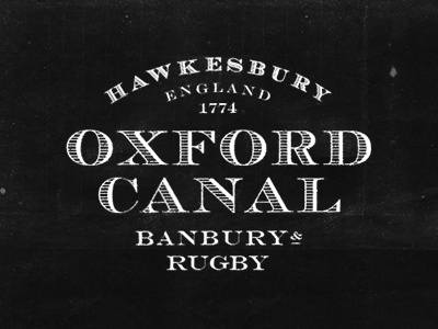 Canal Project: Oxford black canal classic england oxford type typography
