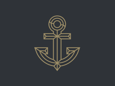 (GIF) Nautical Icons: Anchor & Ship Wheel