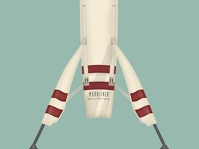 Moonliner disney disneyland illustration moonliner rocket space ship texture tomorrowland
