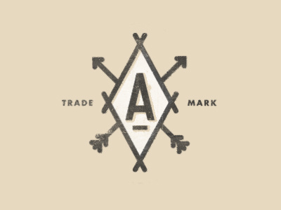 A - TRADE MARK a arrow arrows badge trade mark