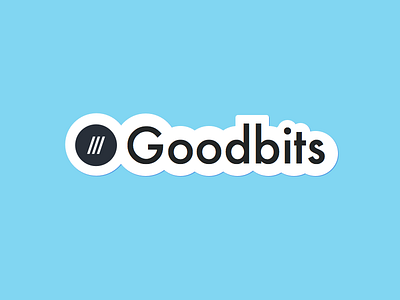 Goodbits Sticker Concept -- Blue brand bubbles clouds diecut fun icon illustration logo stickers vector